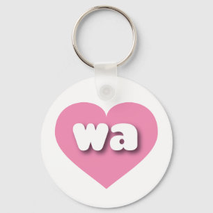 Washington Pink Heart - I Liebe wa Schlüsselanhänger
