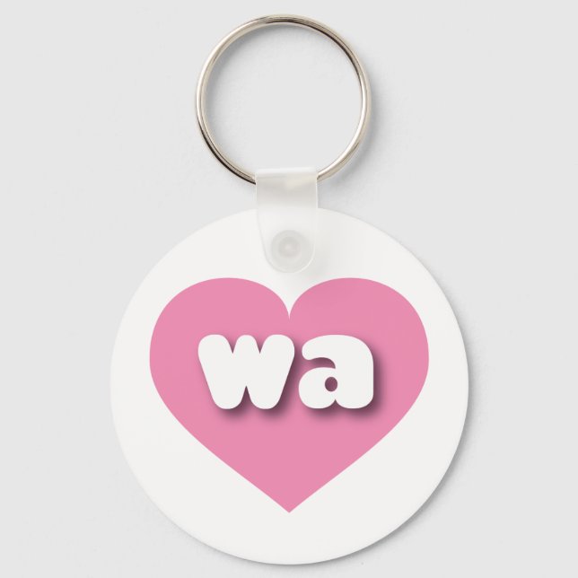 Washington Pink Heart - I Liebe wa Schlüsselanhänger (Vorderseite)