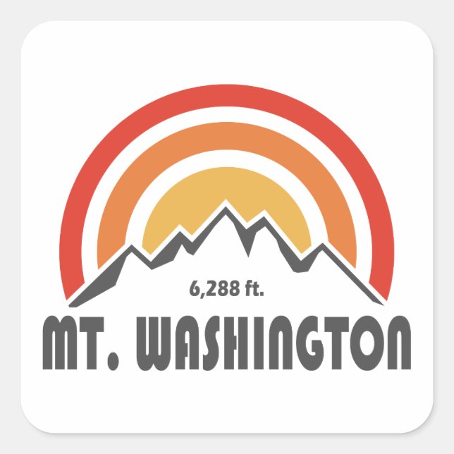 Washington Quadratischer Aufkleber (Vorderseite)