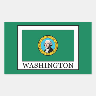 Washington Rechteckiger Aufkleber