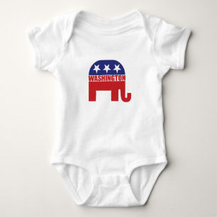 Washington-Republikaner-Elefant Baby Strampler