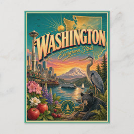 Washington Retro-Reise-Andenken-Postkarte Postkarte