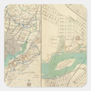 Washington, Richmond Quadratischer Aufkleber