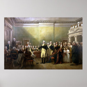 Washington - Rücktritt seiner Kommission Poster