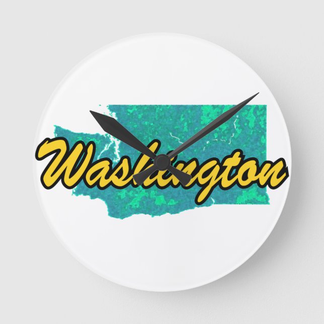 Washington Runde Wanduhr (Vorderseite)