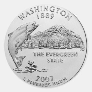 Washington Runder Aufkleber