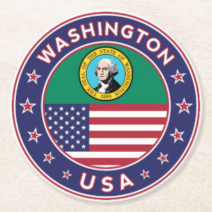 Washington Runder Pappuntersetzer