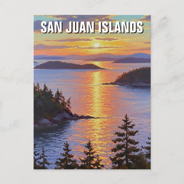 Washington san juan islands travel postkarte (Vorderseite)