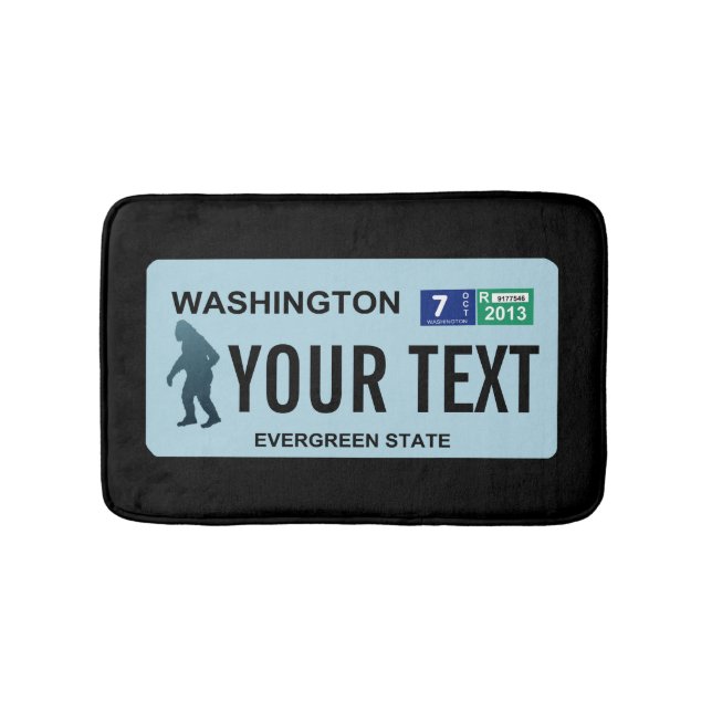 Washington Sasquatch License Plate Badematte (Vorderseite)