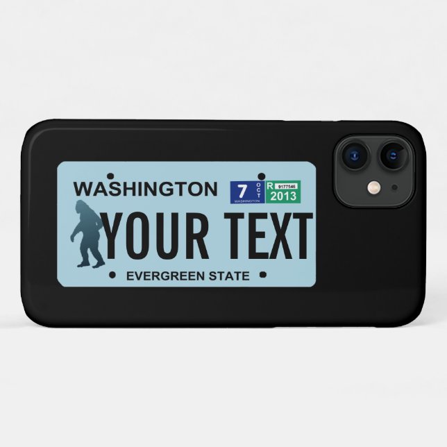 Washington Sasquatch License Plate Case-Mate iPhone Hülle (Rückseite (Horizontal))