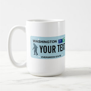 Washington Sasquatch License Plate Kaffeetasse