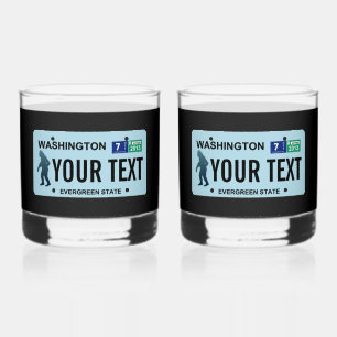 Washington Sasquatch License Plate Whiskyglas
