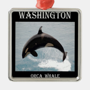 Washington-Schwertwal-Wal Silbernes Ornament