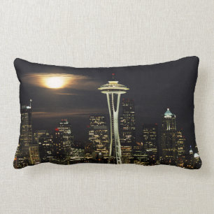 Washington, Seattle, Skyline nachts ab Kerry 2 Lendenkissen