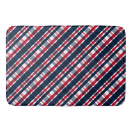 Washington Sports Fan Blue White Red Kariert Badematte