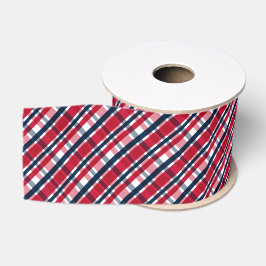 Washington Sports Fan Red White Blue Kariert Ripsband