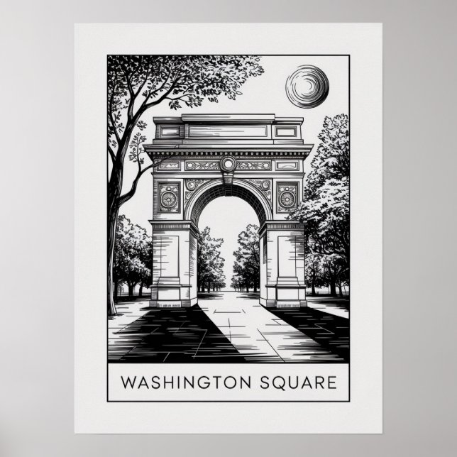 Washington Square in Manhattan Poster (Vorne)