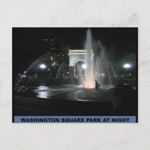 Washington Square Park at Night, Postkarte