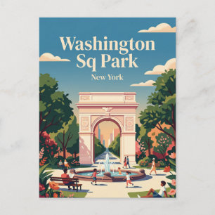 Washington Square Park USA Postkarte