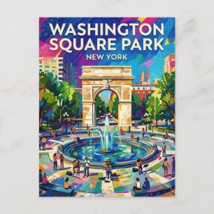 Washington Square Park USA -> Washington Square Pa Postkarte
