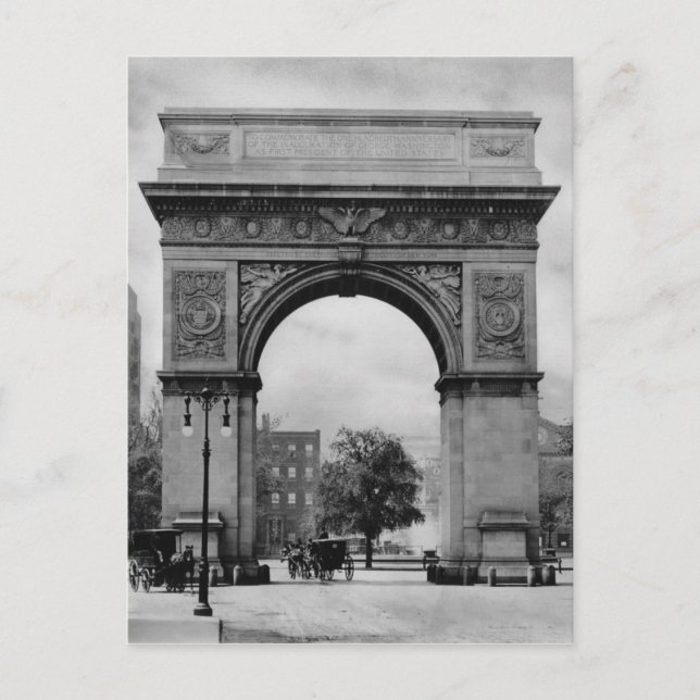 Washington Square-Torbogen Postkarte (Vorderseite)