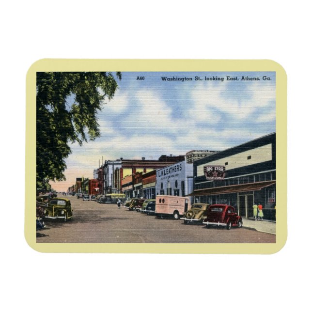 Washington St., Athen, Georgia Vintag Magnet (Horizontal)