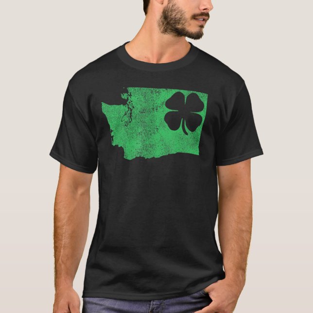 Washington St Patrick S Day Kleeblatt C irisch T-Shirt (Vorderseite)