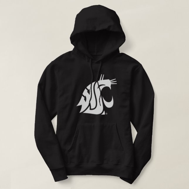 Washington Staat Cougars Links Thorax Icon Logo Hoodie (Design vorne)