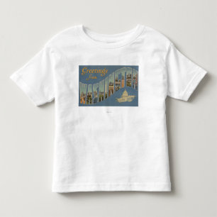 Washington (Staat) - große Buchstabe-Szenen Kleinkind T-shirt