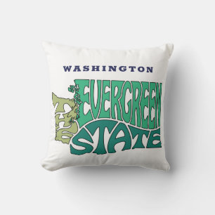 Washington Staat Nickname Word Art Kissen