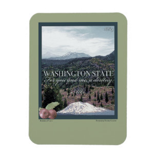 Washington Staat Poster Art Magnet