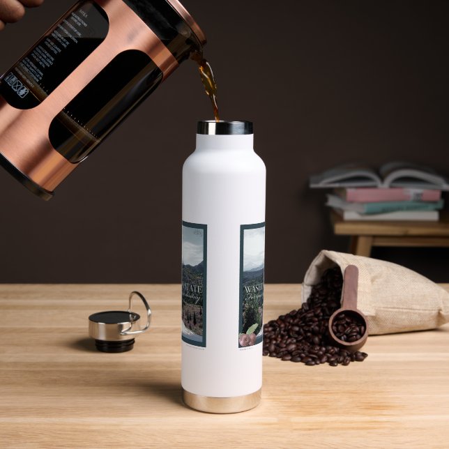 Washington Staat Poster Art Trinkflasche (Kaffee)