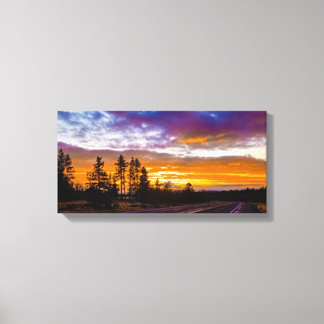 Washington Staat Sunset Leinwanddruck (Vorderseite)