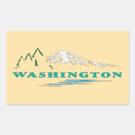 Washington Staat USA Rechteckiger Aufkleber