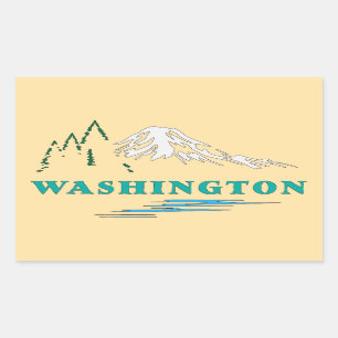 Washington Staat USA Rechteckiger Aufkleber