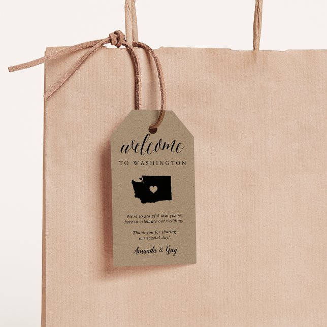 Washington Staat Wedding Welcome Geschenkanhänger (Von Creator hochgeladen)