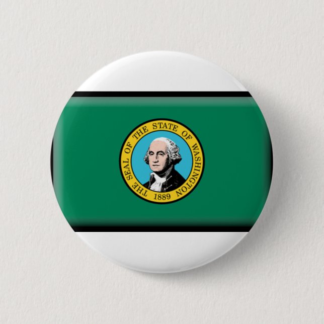 Washington-Staats-Flagge Button (Vorderseite)