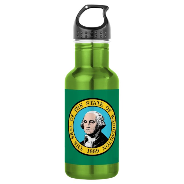 Washington State Flag Liberty Flasche Trinkflasche (Vorderseite)