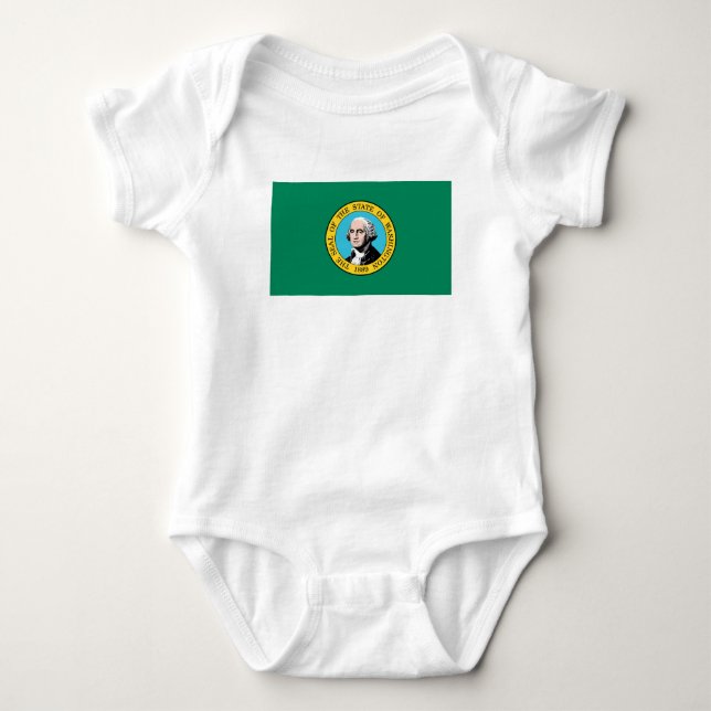 Washington-State-Flagge Baby Strampler (Vorderseite)