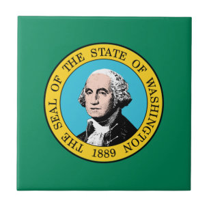 Washington State Flagge Fliese