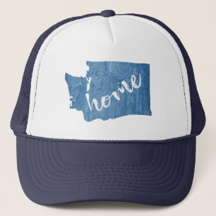 Washington State Home Holzmaserung Truckerkappe