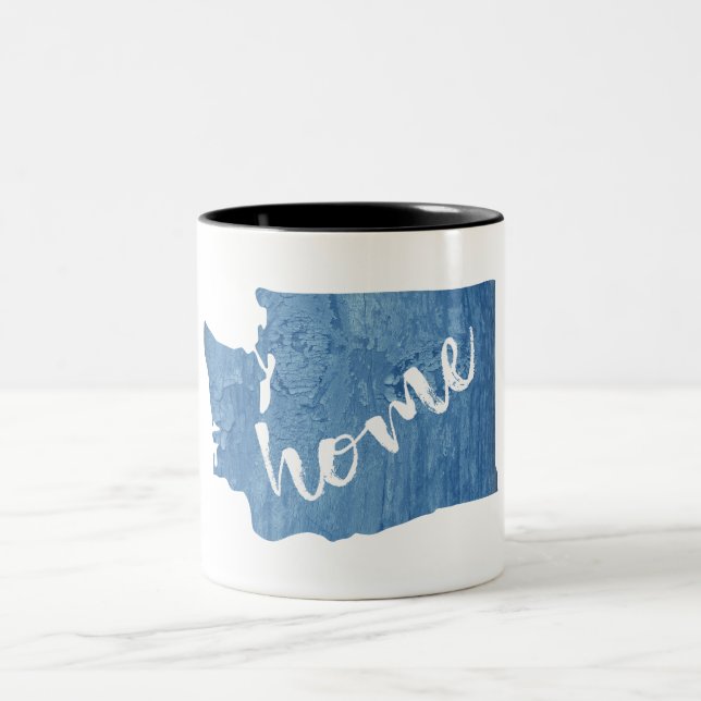 Washington State Home Wood Grain Zweifarbige Tasse (Mittel)