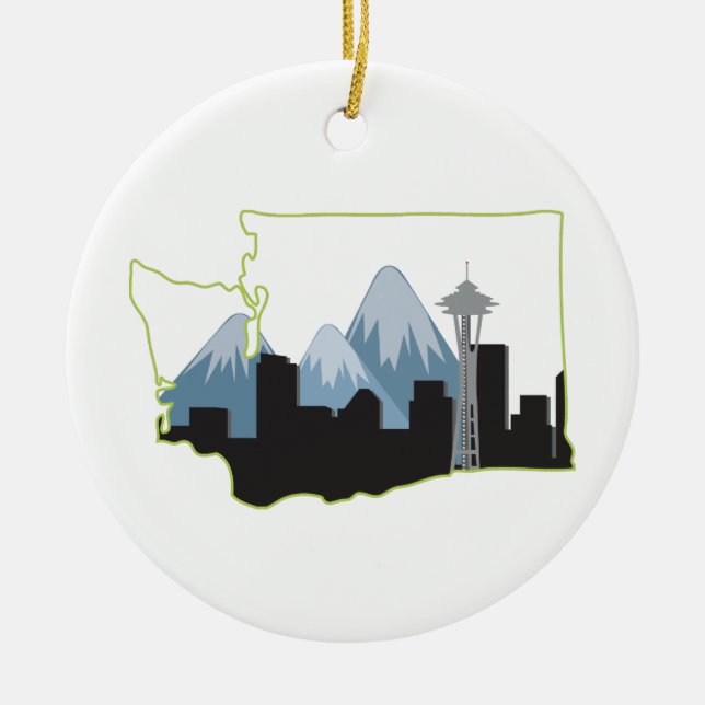 Washington State Keramik Ornament (Vorne)