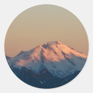 Washington State, North Cascades. Mount Baker Runder Aufkleber