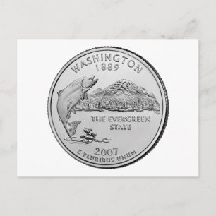 Washington State Quarter Bild Postkarte