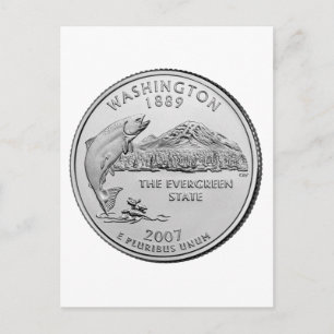 Washington State Quarter-Münze Postkarte