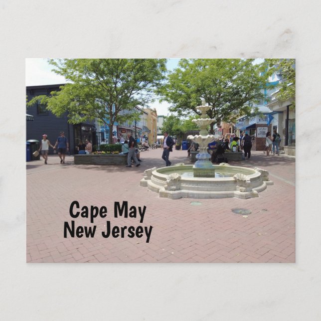Washington Street Mall in Cape May NJ Postkarte (Vorderseite)