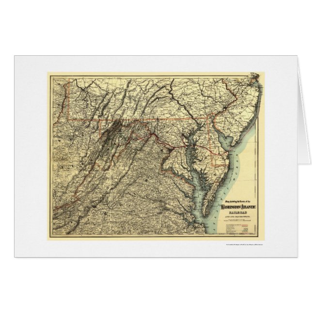 Washington u. atlantische Eisenbahn-Karte 1883 (Vorderseite (Horizontal))