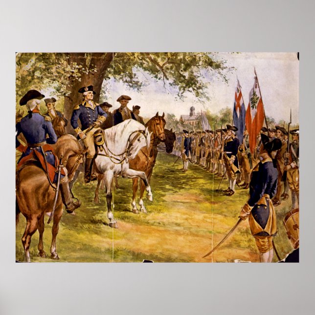 Washington übernimmt das Kommando Poster (Vorne)