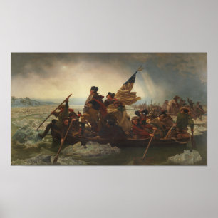 Washington überquert das Delaware-Gemälde Poster